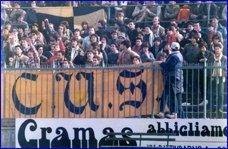 Bologna-PARMA 18-03-1984. BOYS PARMA 1977, foto Ultras