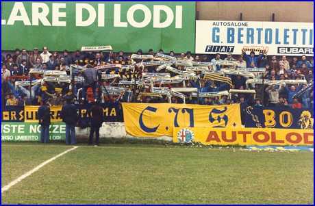 Fanfulla-PARMA 30-10-1983. BOYS PARMA 1977, foto Ultras