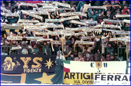 Modena-PARMA 04-03-1984. BOYS PARMA 1977, foto Ultras