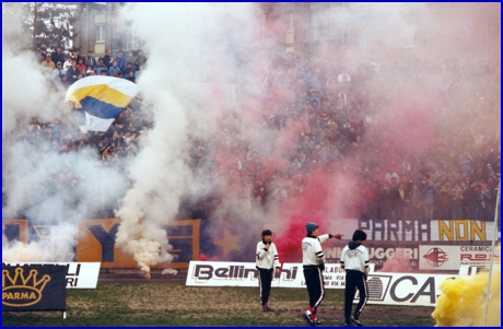 PARMA-Brescia 01-04-1984. BOYS PARMA 1977, foto Ultras