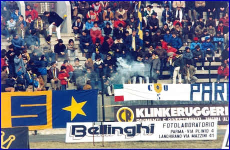 PARMA-Treviso 19-02-1984. BOYS PARMA 1977, foto Ultras