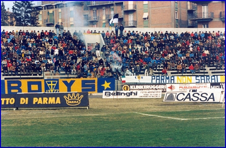 PARMA-Treviso 19-02-1984. BOYS PARMA 1977, foto Ultras