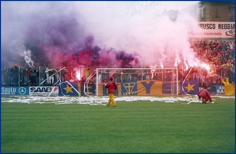 Reggiana-PARMA 29-04-1984. BOYS PARMA 1977, foto Ultras