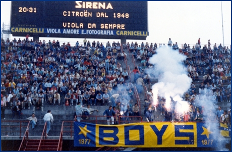 Fiorentina-Parma 19-06-1985. BOYS PARMA 1977, foto ultras