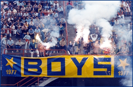 Fiorentina-Parma 19-06-1985. BOYS PARMA 1977, foto ultras