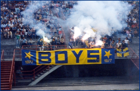 Fiorentina-Parma 19-06-1985. BOYS PARMA 1977, foto ultras