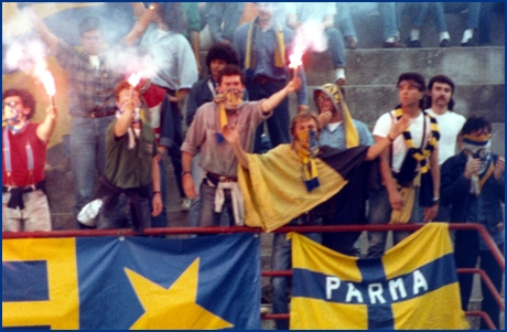 Fiorentina-Parma 19-06-1985. BOYS PARMA 1977, foto ultras