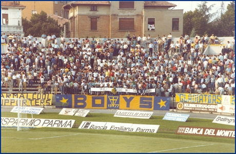 PARMA-Carrarese 09-09-1984. BOYS PARMA 1977, foto Ultras