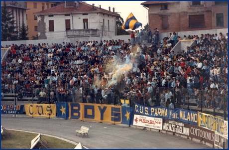 Parma-Fiorentina 12-06-1985. BOYS PARMA 1977, foto ultras