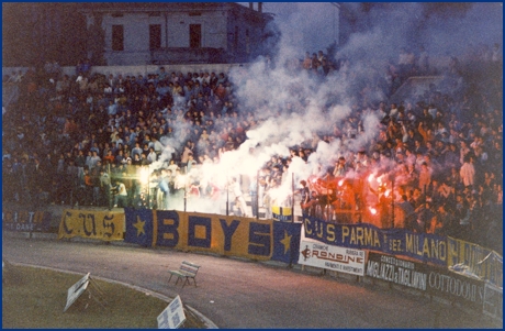 Parma-Fiorentina 12-06-1985. BOYS PARMA 1977, foto ultras