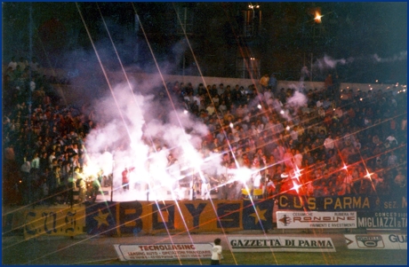 Parma-Fiorentina 12-06-1985. BOYS PARMA 1977, foto ultras