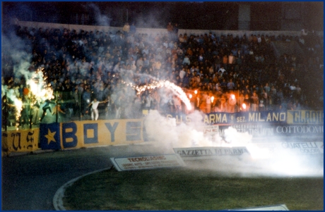 Parma-Fiorentina 12-06-1985. BOYS PARMA 1977, foto ultras