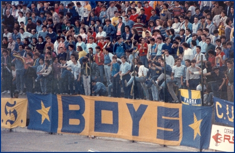 Parma-Fiorentina 12-06-1985. BOYS PARMA 1977, foto ultras