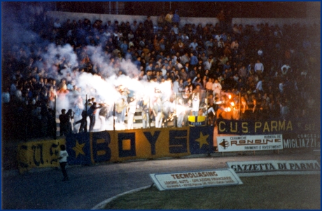 Parma-Fiorentina 12-06-1985. BOYS PARMA 1977, foto ultras