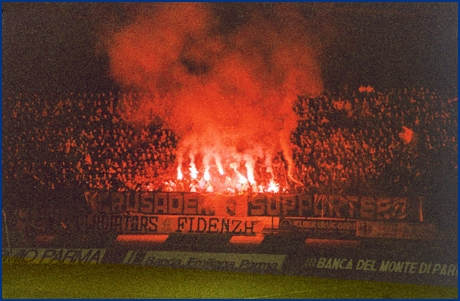 PARMA-Milan 22-08-1984. BOYS PARMA 1977, foto Ultras