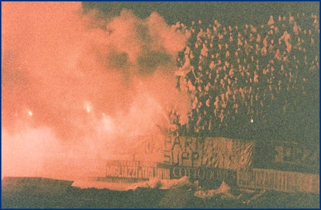 Parma-Roma 13-02-1985. BOYS PARMA 1977, foto ultras