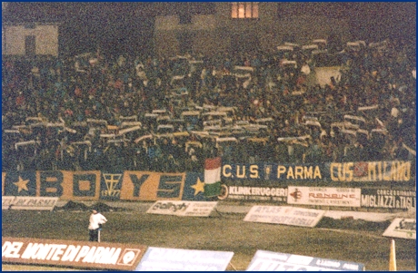 Parma-Roma 13-02-1985. BOYS PARMA 1977, foto ultras