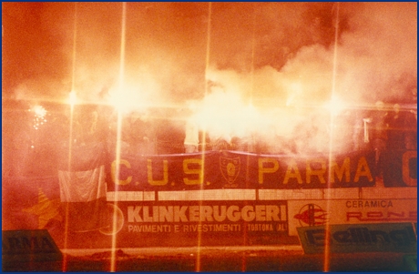 Parma-Roma 13-02-1985. BOYS PARMA 1977, foto ultras