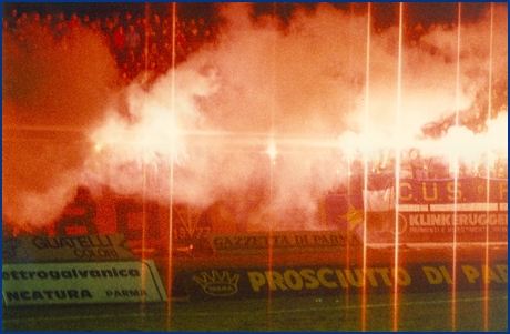 Parma-Roma 13-02-1985. BOYS PARMA 1977, foto ultras