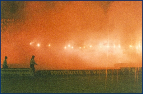 Parma-Roma 13-02-1985. BOYS PARMA 1977, foto ultras