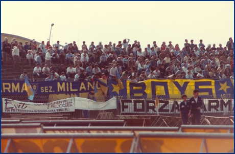 Empoli-Parma 21-04-1985. BOYS PARMA 1977, foto ultras