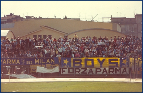 Empoli-Parma 21-04-1985. BOYS PARMA 1977, foto ultras