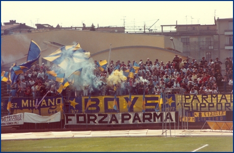 Empoli-Parma 21-04-1985. BOYS PARMA 1977, foto ultras