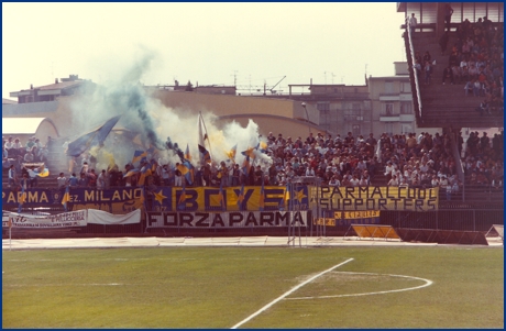 Empoli-Parma 21-04-1985. BOYS PARMA 1977, foto ultras