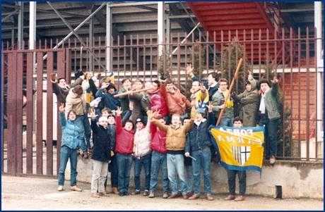 Perugia-Parma 17-02-1985. BOYS PARMA 1977, foto ultras