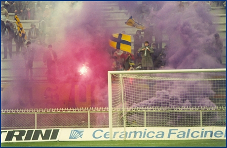 Perugia-Parma 17-02-1985. BOYS PARMA 1977, foto ultras