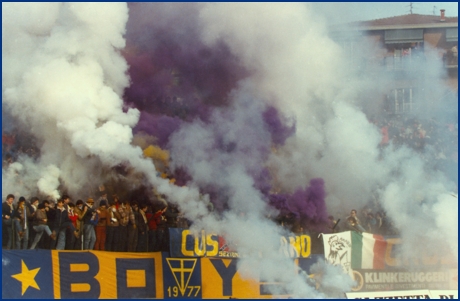 PARMA-Bari 03-02-1985. BOYS PARMA 1977, foto ultras