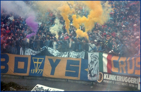 PARMA-Bari 10-02-1985. BOYS PARMA 1977, foto ultras