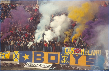 PARMA-Bari 03-02-1985. BOYS PARMA 1977, foto ultras