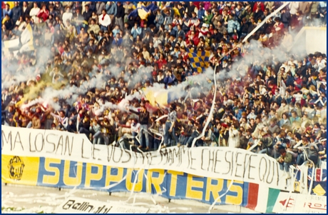 Parma-Bologna 31-03-1985. BOYS PARMA 1977, foto ultras