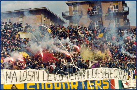 Parma-Bologna 31-03-1985. BOYS PARMA 1977, foto ultras