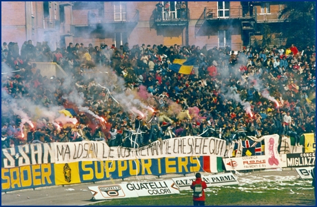 Parma-Bologna 31-03-1985. BOYS PARMA 1977, foto ultras