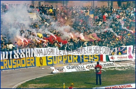 Parma-Bologna 31-03-1985. BOYS PARMA 1977, foto ultras