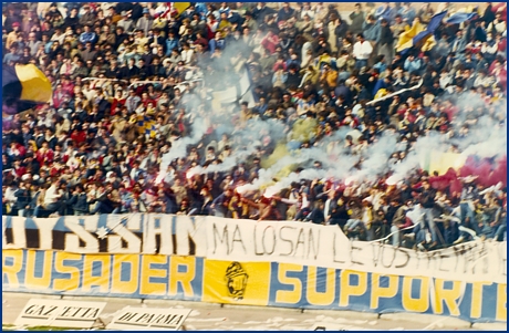 Parma-Bologna 31-03-1985. BOYS PARMA 1977, foto ultras