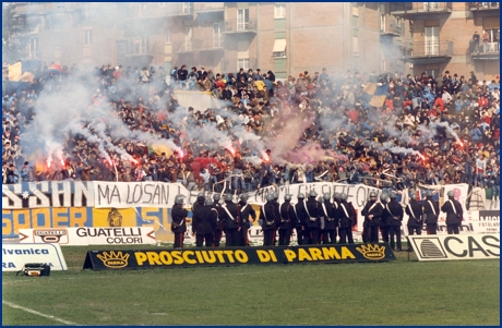 Parma-Bologna 31-03-1985. BOYS PARMA 1977, foto ultras