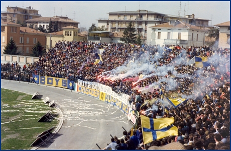 Parma-Bologna 31-03-1985. BOYS PARMA 1977, foto ultras