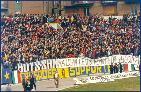 Parma-Bologna 31-03-1985. BOYS PARMA 1977, foto ultras