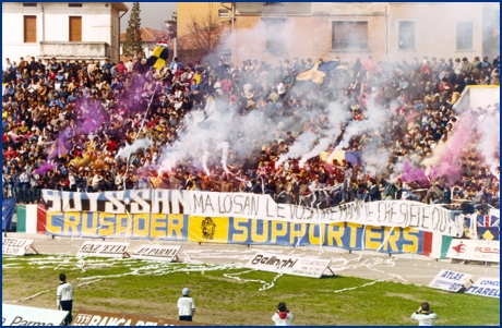 Parma-Bologna 31-03-1985. BOYS PARMA 1977, foto ultras