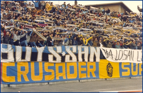 Parma-Bologna 31-03-1985. BOYS PARMA 1977, foto ultras