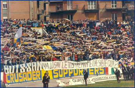 Parma-Bologna 31-03-1985. BOYS PARMA 1977, foto ultras