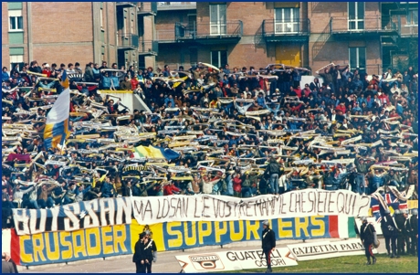 Parma-Bologna 31-03-1985. BOYS PARMA 1977, foto ultras