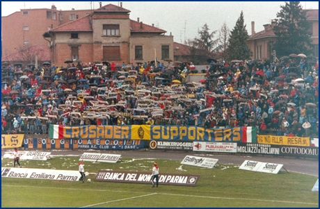 Parma-Cagliari 02-12-1984. BOYS PARMA 1977, foto Ultras