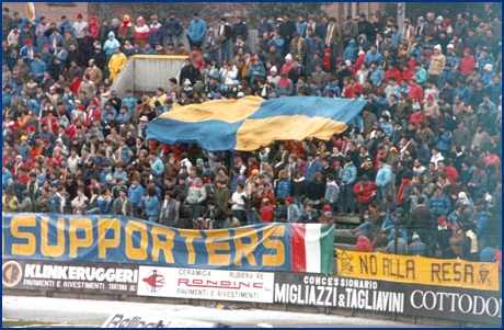 Parma-Cagliari 02-12-1984. BOYS PARMA 1977, foto Ultras