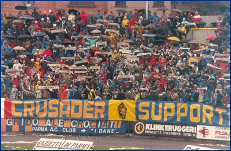 Parma-Cagliari 02-12-1984. BOYS PARMA 1977, foto Ultras