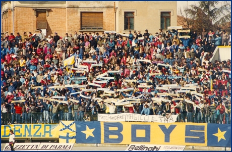 Parma-Catania 17-03-1985. BOYS PARMA 1977, foto ultras