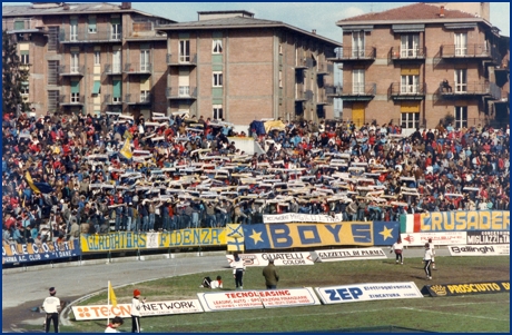 Parma-Catania 17-03-1985. BOYS PARMA 1977, foto ultras